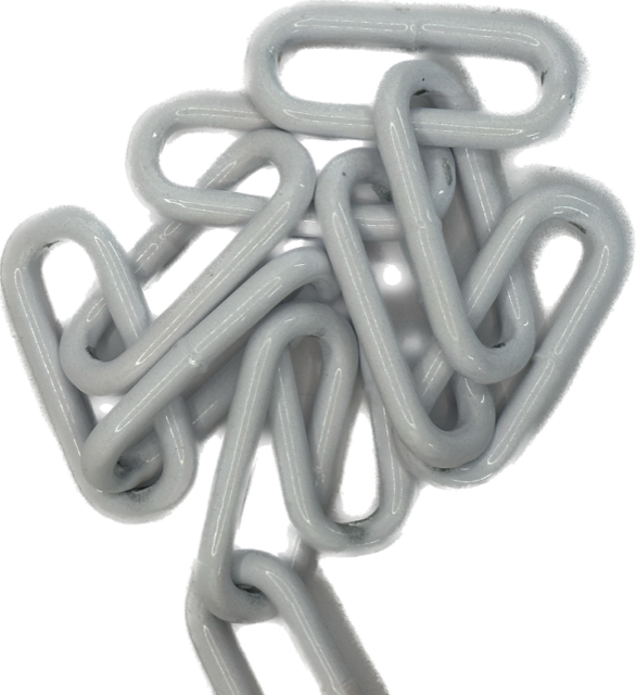 6 x 42 Welded Chain - White Powder Coated by the metre (maximum length 5m)